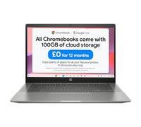 HP Chromebook 14" , AMD Athlon 3050C Processor , 4 GB RAM , 64GB eMMC Storage , AMD Radeon Graphics , HD Display , Up to 10hr 30 min battery , Chrome OS , Dual Speakers , Mineral Silver , 14b-na0005na