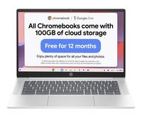 HP Chromebook 14a-nf0002na Intel® N N100 35.6 cm (14") HD 4 GB LPDDR5-SDRAM 128 GB eUFS Wi-Fi 6E (802.11ax) ChromeOS Grey