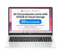 HP Chromebook 15.6" | Intel Celeron N4500 Processor | 4 GB RAM | 128 GB eMMC | Intel UHD Graphics | HD Display | Up to 11 hours battery | Chrome OS | Dual Speakers | Mineral Silver | 15a-na0005sa