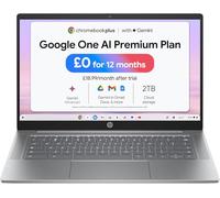 HP Chromebook Plus 14" | Intel Core i3-N305 Processor | 8GB RAM | 256GB UFS | Full HD Anti-glare Display | Up to 11 Hrs Battery | Chrome OS | Dual Speakers | Silver | 14a-nf0000sa | Charger Included