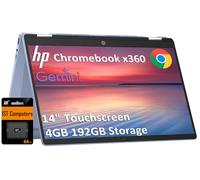 HP Chromebook Plus x360 14 2 in 1 laptop (14" FHD Touchscreen, Intel 8-Core i3-N305 (> i5-1134G7), 8GB RAM, 256GB UFS, Pen) for Home & Students, Backlit KB, 1080p Webcam, Chrome OS w/ Google AI