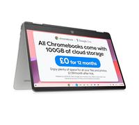 HP Chromebook x360 14"| Intel Pentium Silver N5030 Processor | 4 GB RAM | 128 GB eMMC | Intel UHD Graphics 605 | HD Touchscreen | Up to 13hrs battery | Chrome OS | Mineral Silver | 14a-ca0010sa