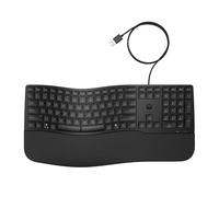 HP 480 Comfort Wired Keyboard Full Size USB Ergonomic Spill-Resistant Black