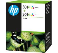HP D8J46AE/301XL Printhead cartridge color high-capacity twin pack. 2x