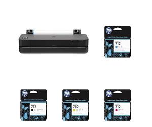 HP DesignJet T230 Printer + 4 712 Ink Cartridges Black, Cyan, Yellow and Magenta