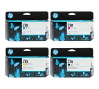 Original Multipack HP DesignJet T850 MFP Printer Ink Cartridges (4 Pack) -498N4A