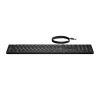 HP Desktop 320K Wired Keyboard, USB, Full Size, Italian Layout, Flat Key Travel, Black, 42.6 x 11.1 x 1.7 cm