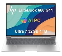 HP EliteBook 660 G11 Business AI PC Laptop (16" FHD+ Anti-Glare, Intel 12-Core Ultra 7 165U, 32GB DDR5, 1TB SSD), Fingerprint, Backlit, 5MP IR Webcam, 2X Thunderbolt 4, Fast Charge, Win 11 Pro, 2025