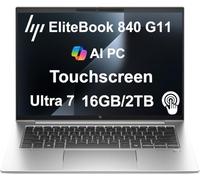 HP EliteBook 840 G11 Business Laptop 14.0" Touchscreen IPS WUXGA (Intel Core Ultra 7 155U (> i7-1355U), 16GB DDR5, 2TB PCIe SSD, Intel Graphics, Backlit KB, Fingerprint, 2 Thunderbolt 4, Win 11 Pro)