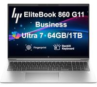 HP EliteBook 860 G11 Copilot+ Business Laptop 16.0" IPS FHD+ Display (Intel Ultra 7 155U vPro, 64GB DDR5, 1TB PCIe SSD, Intel Graphics, Backlit KB, Fingerprint, 2 Thunderbolt 4, HDMI, Win 11 Pro)