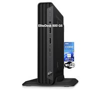 HP EliteDesk 800 G6 Business Mini PC Desktop Computer, Intel Hexa-Core i5-10400 (Beat i7-8700), 16GB DDR4 RAM, 512GB PCIe SSD, WiFi, Bluetooth, Type-C, Keyboard & Mouse, Windows 11 Pro, Tilsiy Cable
