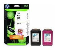 HP Envy 4504 e-All-In-One Printer - 301 Black & Colour 2-Pack - Original Cartridges