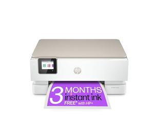 HP ENVY Inspire 7220e All-in-One Wireless Colour Printer | 3 Months of free Instant Ink | White | 2-sided printing | Touchscreen | Self-healing Wi-Fi