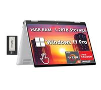 HP Envy x360 2-in-1 14" WUXGA Touchscreen Laptop, AMD Ryzen 5 8640HS, 16GB LPDDR5, 1.28TB Storage(1TB SSD+288GB Docking Station Set), AMD Radeon Graphics, Backlit Keyboard, Win 11 Pro, Silver