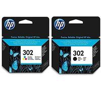 HP F6U65AE, F6U66AE 302 Original Ink Cartridges, Black and Tri-colour, Bundle, Pack of 2