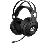 HP - Gaming X1000 Wireless Headphones with USB Dongle, Autonomy up to 20 hours, Virtual Surround 7.1, Padded Earphones and Suspension Headband, Flexible LED Rod Microphone, Red, On-Ear Controls, Black
