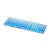 HP GK400F Mechanical Gaming Keyboard Wired Brown Switch LED Backlit 104Keys | Full Size Anti-Ghosting | Metal Panel ABS Keycaps | Ergonomic Design for Office & PC Gaming | Computer Keyboard | Silver Blue