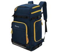 Hp hope Ski Boot Bag with Helmet Compartment Ski Bag Ski Backpack with Helmet Bag Ski Bag Ice Skate Bag for Ski Helmet Ski Boots Ice Skates Snowboard Backpack Hiking Camping Climbing 70L, blue,