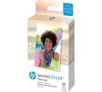 HP HPIZL2X350 Sprocket 2.3 x 3.4" Premium Zink Sticky Back Photo Paper (50 Sheets) Compatible with Sprocket Select and Plus Printers.