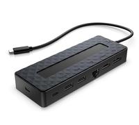 HP Interface Hub USB 3.2 Gen 1 (3.1 Gen 1) Type-C Black | Supports USB-C® compatible PC | 7 ports,1 power and data passthrough cable | Supports dual 4K displays via HDMI 2.0 | 1 Display Port