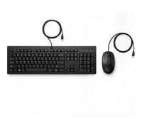HP KEYBOARD MOUSE SET WIRED USB QWERTY EU/US BLACK SLIM FOR PC LAPTOP