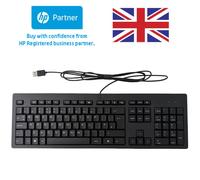 HP KEYBOARD WIRED USB UK QWERTY FULL SIZE SLIM BLACK For PC LAPTOP COMPUTER