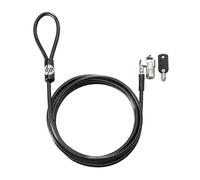 HP Keyed Cable Lock 10 mm - Cable Locks (Round Key, Galvanized Steel,
