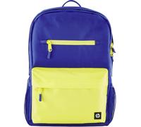 HP Laptop Backpack Campus Bag Rucksack Blue Yellow Padded Compartments