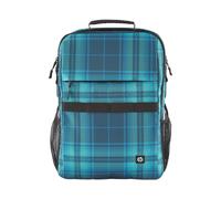 HP Laptop Backpack Tartan Campus XL Plaid Blue Padded For 13 14 15.6