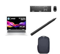HP Laptop Creator Bundle Envy x360 14" 2in1 Laptop (Ryzen 7 8840HS, AI, 16GB RAM, 1TB SSD) 720 Keyboard/Mouse Combo, 700 Multi Pen & 16" Odyssey Gray Backpack