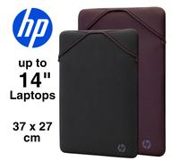 HP 14.1 Inch Grey & Mauve Protective Reversible Laptop Notebook Sleeve Case | Slim | Prevent Scratching | Zip-Free | Compatible With laptops Up To 15.6 Inch Including MacBook, HP Pavilion, Chromebook