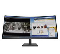 HP M34d WQHD Curved Monitor, Built-in USB Docking station, WQHD (3440x1440) 34 Inch, Height adjust stand, (1 USB-C DP 1.2 with power delivery up to 65W, 1 USB-B; 1 HDMI, 1 DP, 4 USB-A 3.0) Black