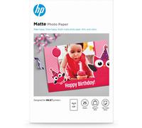HP Matte Photo Paper, 180 g/m2, 10 x 15 cm (101 x 152 mm), 25 sheets