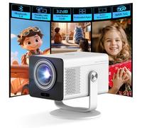 HP MC400 Mini Portable Smart Projector with WiFi and Bluetooth, Support 4K Short Range and 1080P, Wireless Screen Mirror, Built-in App and Speaker, Powered by USB-C