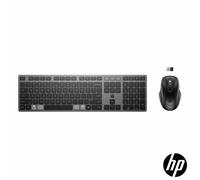 Hp Multi-Device Ultra-Fast Rechargeable Wireless Keyboard Mouse Combo Bluetooth Usb-C Silent Keys Multi Os Black