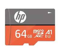 HP mxA1 64GB microSDXC Memory Card + SD Adaptor, 100MB/s Read Speed, 85MB/s Write Speed, Class 10 UHS-I, U3, A1 App Performance for 4K Video
