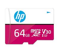 HP mxV30 64GB microSDXC Memory Card + SD Adaptor, 100MB/s Read Speed, 85MB/s Write Speed, Class 10 UHS-I, U3, V30 for 4K Video