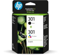 HP N9J72AE 301 Original Ink Cartridges, Black and Tri-Colour, Multipack