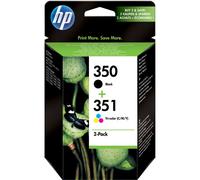 HP No 350 & 351 Black & Col Original OEM Cartridges CB335EE CB337EE Photosmart
