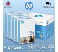 HP OFFICE A4 WHITE COPIER PRINTER PAPER 80GSM BOX OF 2,500 SHEETS / 5 REAMS