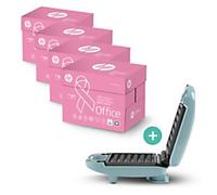 HP Office Pinkream A4 Printer Paper 20 Reams of 500 Sheets + Giles & Posner 3-in-1 Snack & Waffle Maker