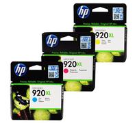 HP Officejet 920XL 3 Inkjet Ink Cartridge Colour Combo Value Pack - Cyan Magenta Yellow Easy Mail - Multipack Cartridges
