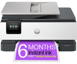 HP OfficeJet Pro 8122e Wireless All In One Inkjet Printer Includes 3 months of Instant Ink with HP+ - Grey, Grey