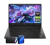 HP OMEN 17.3 RTX 5070 AI Pro Gaming Laptop, 17.3" FHD 144Hz, AMD Ryzen AI 9 365, NVIDIA RTX 5070, 64GB DDR5 RAM, 2TB SSD, RGB Backlit KB, Low Blue Light, Bundle with SL660 512GB Portable SSD