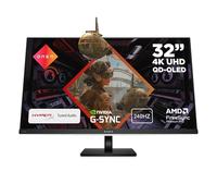 HP Omen 31.5” Gaming Monitor | Omen Transcend 32 | 4K Ultra HD Display | OLED | 240Hz Refresh Rate | 0.03 ms Response Time | 250 Nits | 1.5m:1 Contrast Ratio | Adjustable Height, Tilt, Pivot | White