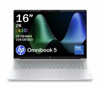 HP OmniBook 5 16-bn0000nax Intel Core 5 120U Laptop 40.6 cm (16") 2K 16 GB LPDDR5x-SDRAM 256 GB SSD Wi-Fi 6 (802.11ax) Windows 11 Home Silver