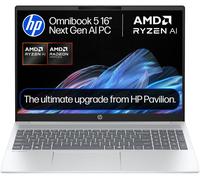 HP OmniBook 5 AI 16" Laptop - AMD Ryzen™ AI 7, 512 GB SSD, Silver, Silver/Grey
