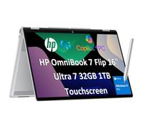 HP OmniBook 7 Flip (Next Gen Envy x360) 2 in 1 Laptop (16" FHD+ Touchscreen, Intel Core Ultra 7 258V, 32GB RAM, 1TB SSD, Arc 140v GPU (16GB), Pen) AI Copilot+ PC for Professionals, Wi-Fi 7, Win 11 Pro