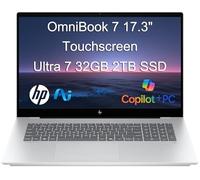 HP OmniBook 7 (Next Gen Envy 17) AI Laptop (17.3" FHD Touchscreen, Intel Core Ultra 7 258V, 32GB DDR5, 2TB SSD, ARC 140V GPU (16GB)), Copilot+ PC for Business, Designer, 5MP IR Webcam, Win 11 Home