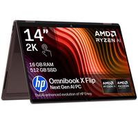 HP OmniBook X Flip NGAI 14" 2 in 1 Laptop - AMD Ryzen™ AI 5, 512 GB SSD, Brown, Brown,Black